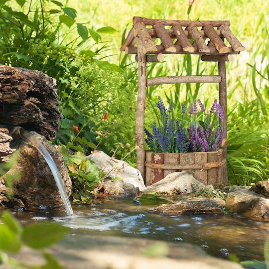Decorative Fountain Rustic Design Natural 43 X 25 X 18 Cm