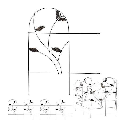 Țepușe decorative pentru grădină 5 bucăți din oțel 61,5 x 250 x 0,4 cm