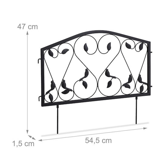 Decorative Garden Stakes 4 Pieces Antique Style 47 X 225 X 1.5 Cm