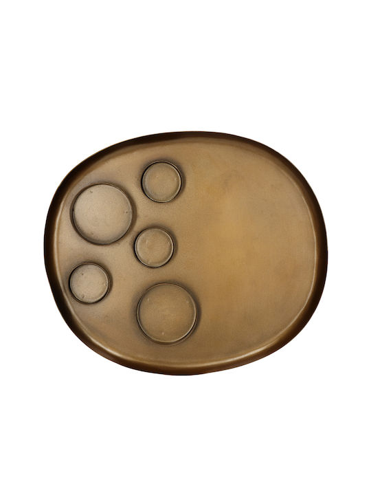 Kersten Candle Holder suitable for Tealights Metal in Bronze Color 28x2x24cm 1pcs