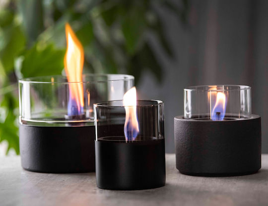 Tenderflame Laterne Glas Schwarz 13x17.5cm 1Stück