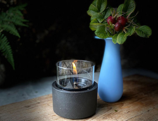 Tenderflame Laterne Glas Schwarz 13x17.5cm 1Stück