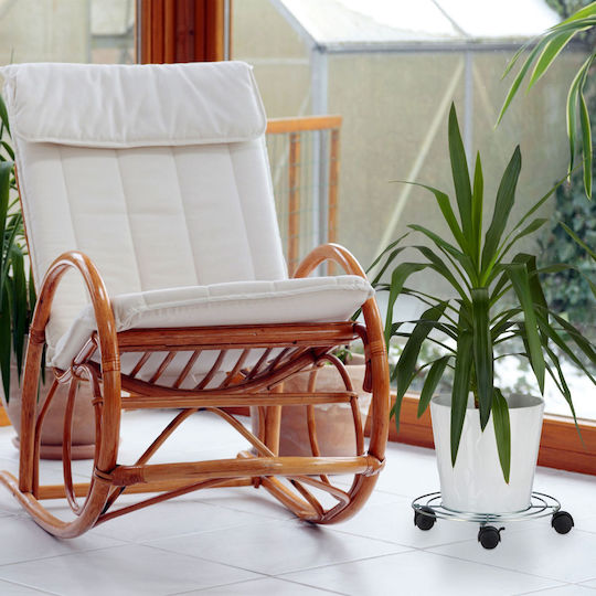 Suport mobil pentru ghiveci de flori, dimensiuni 6 x 32 x 32 cm Relaxdays