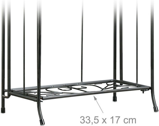 Metal Flower Stand Dimensions 64.5 X 33.5 X 18 Cm Relaxdays