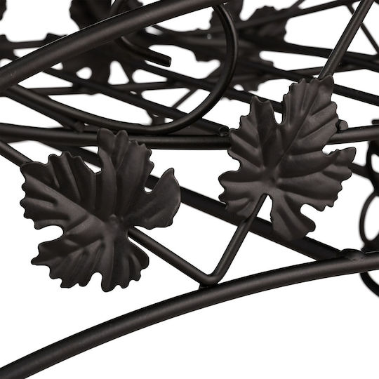 Blumenständer im antiken Design 3 Töpfe Schwarz 21 x 55 x 19 cm