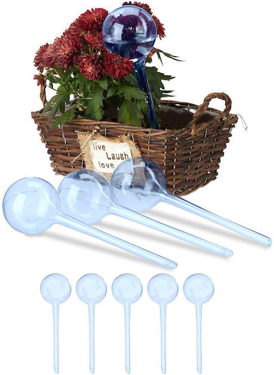 Set 9 Plant Watering Distributors Blue Clear Size 28 Cm Relaxdays
