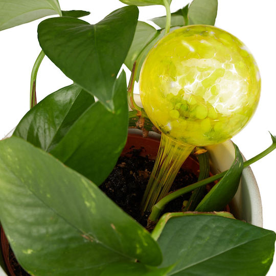 Set 2 Distribuitoare de Udare pentru Plante Galben Transparent Dimensiune 15 cm Relaxdays