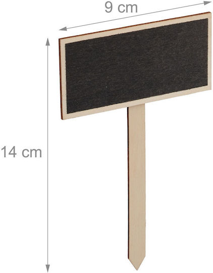 Set 24 Plant Markers 14 X 9 Wood Relaxdays