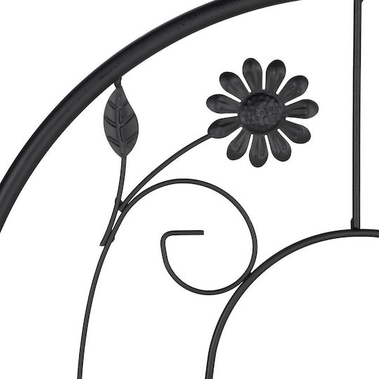 Set 2 Pflanzenkletterspaliere Eisen Relaxdays Maße 200 x 50 cm Schwarz