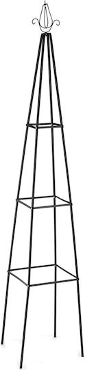 Spalier pentru Plante Cățărătoare Oțel Plastic Relaxdays Dimensiuni 204 X 38 X 38 Cm Negru
