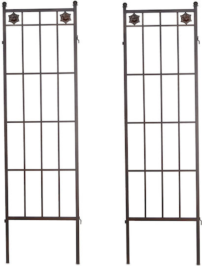 Set 2 Spaliere pentru Plante Căţărătoare Oțel Relaxdays Dimensiuni 182 X 51 X 3 Cm Maro