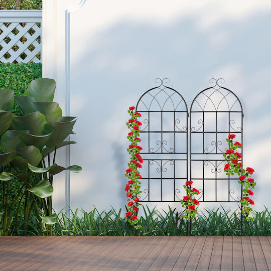 Set 2 Decorative Garden Panels Climbing Plants 150 X 50 X 1.5 Cm