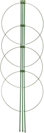 Set 3 Tomato Trellises Metal Plastic Relaxdays Dimensions 91 X 28 Cm Green