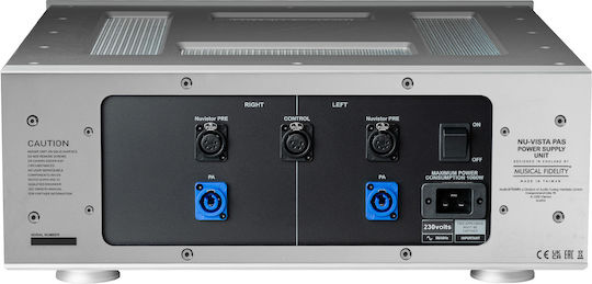 Musical Fidelity Nu-Vista PAS Τελικός Ενισχυτής Hi-Fi Stereo 500W/4Ω 300W/8Ω Silver