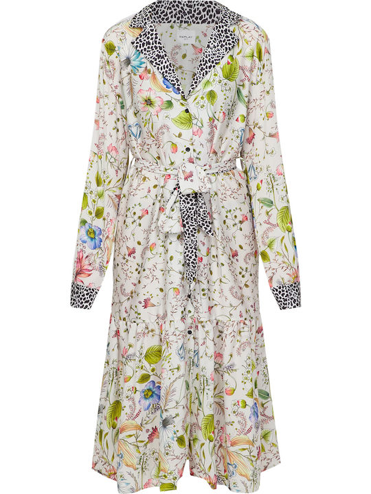 Summer Midi Shirt Dress Beige
