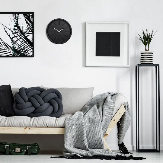 Modern Wall Clock Black and White Design Dimensions 5 x 35 cm Relaxdays