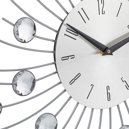 Wall Clock Silver Dimensions 50 X 50 X 4 Cm Relaxdays