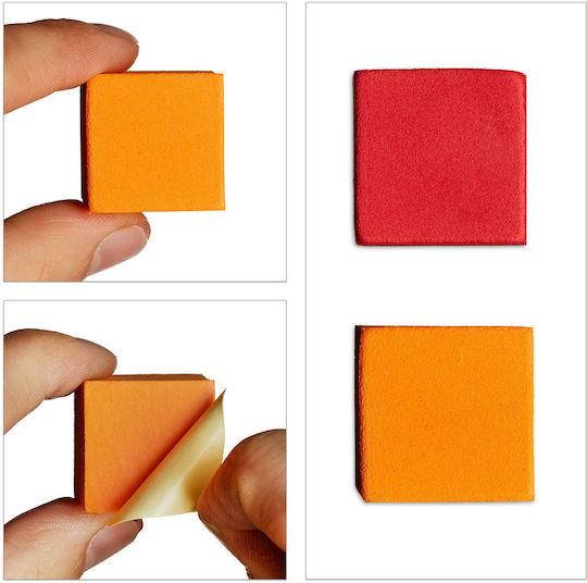 Ceas de Perete Multicolor Adeziv Dimensiuni 10.5 X 3.5 Cm Relaxdays