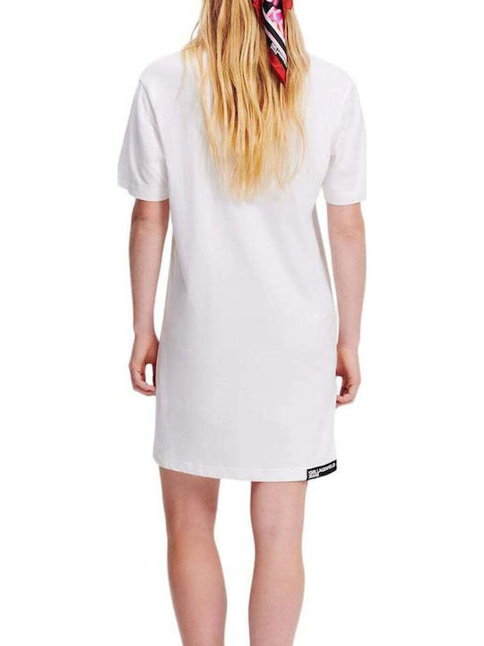 Summer Mini T-Shirt Dress White 241J1306 J109