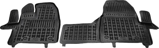 Rezaw Plast Front Mats 2pcs Tray Type for Ford Tourneo Custom / Transit Custom 2018-2023 Black