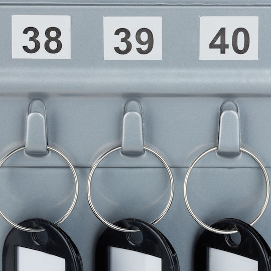 Metal Key Holder Storing 48 Keys Keychains Dimensions 25 X 18 X 7.5 Cm Gray Relaxdays