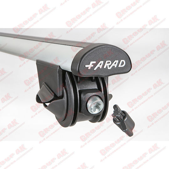 Farad Μπάρες Οροφής Αλουμινίου 120εκ. για Skoda Octavia 5D 1998-2005 (Σετ με πόδια και κλειδαριά) Ασημί