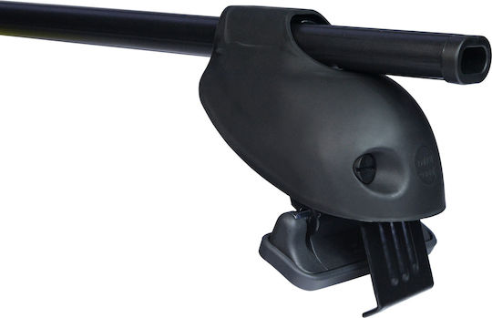 Cam Cam Car Roof Bars Metallic 112cm for Ford Fiesta Fusion 5D Set with Roof Rack Legs Black