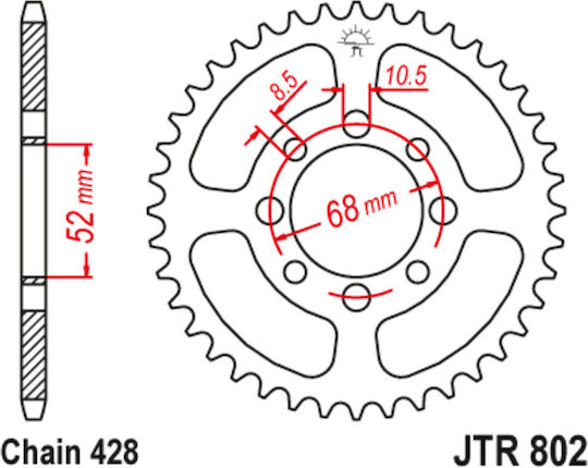 JT Sprockets Hinteres Ritzel für Kawasaki KAZE R 115