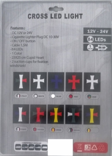 Crucea luminată cu leduri Rgb 84 Led 12v 24v 245mm X 200mm Fzhal476