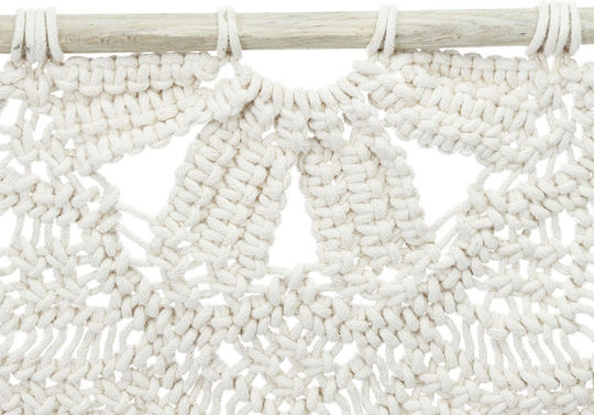 Decorațiune de perete macrame crem Dimensiuni 65 X 60,5 X 1,5 cm Relaxdays