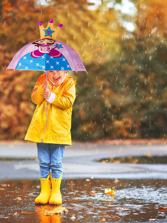 Relaxdays Umbrelă pentru copii Baston colorată cu diametrul de 68cm.