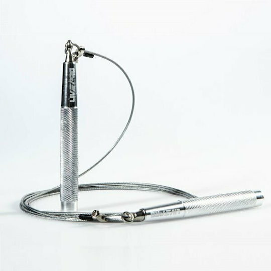 Live Pro Wire Adjustable Jump Rope with Ball Bearings Silver Premium B-8283 3m
