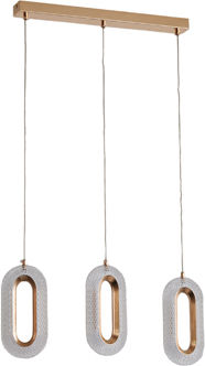 Eurolamp LED Κρεμαστό Φωτιστικό Ροζ Χρυσό 57x125εκ.