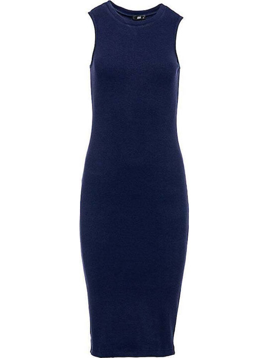 Midi Knitted Dress Navy Blue