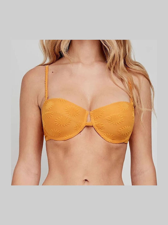 Strapless Bikini Top Mustard