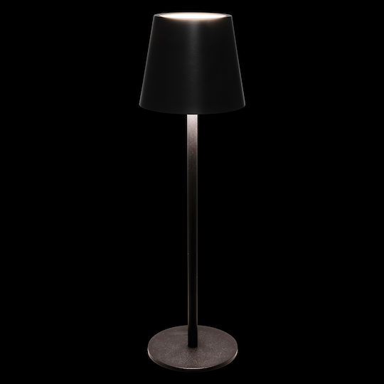 Metal Table Lamp LED with Black Shade and Base