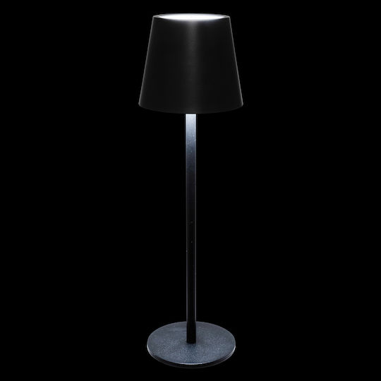 Metal Table Lamp LED with Black Shade and Base
