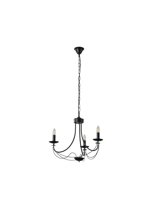 Eurolamp Πολυέλαιος με Κρύσταλλα Μαύρος Eurolamp Πολυέλαιος με Κρύσταλλα Μαύρος