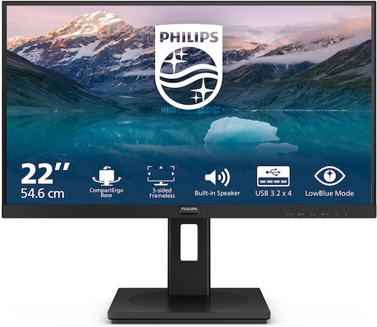 Philips 222S9JML VA Monitor 21.5" FHD 1920x1080 με Χρόνο Απόκρισης 4ms GTG