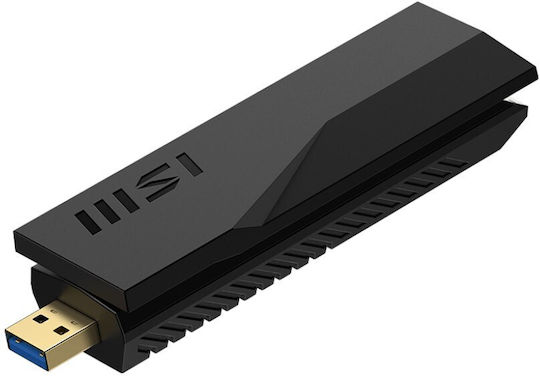 MSI BE6500 USB Адаптер За Мрежа С Безжична Свързаност Wi-Fi 6448Mbps