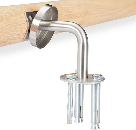 Aluminum Balustrade Beech Appearance Relaxdays Light Brown 100 Cm