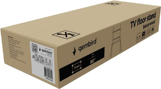 Gembird TVS-86F-01-BK Βάση Τηλεόρασης Δαπέδου έως 86" Μαύρο