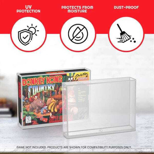 Evoretro 2 X Clear Acrylic Protector Cases Snes N64 Video Games Misp