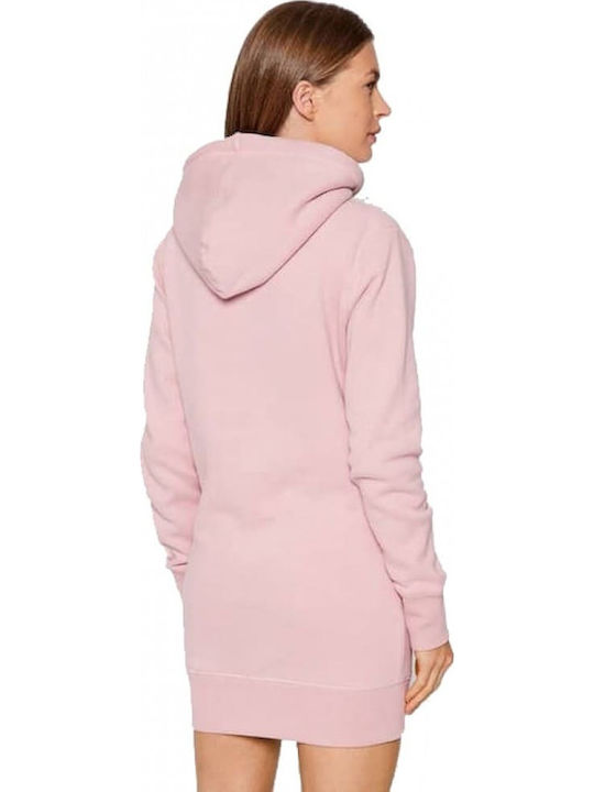 Pride In Craft Mini Athletic Dress Long Sleeve Hooded Pink