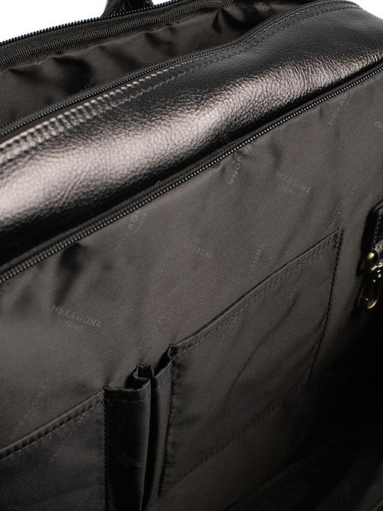 Leder Herrentasche Geldbörse Schwarz