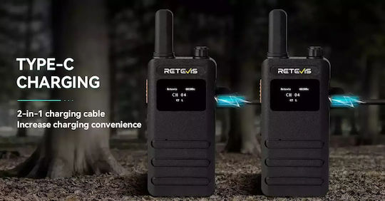 Retevis B63s Wireless Transceiver PMR 0.5W with Monochrome Screen Set of 2pcs