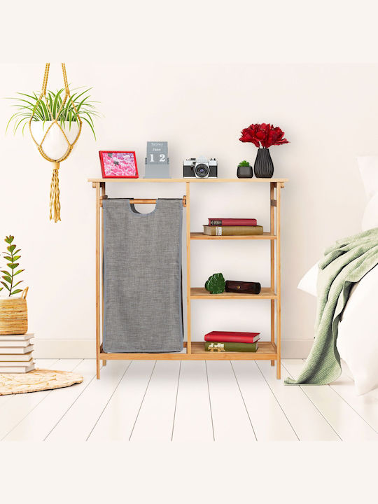 Relaxdays Wäschekorb Bamboo 50lt Beige