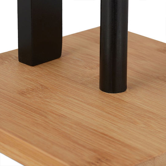 Relaxdays Paper Holder Bamboo Black