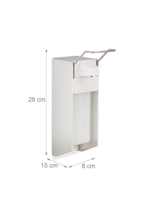 Relaxdays Spender Kunststoff Weiß 500ml