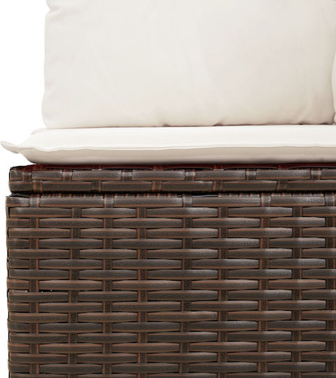 Set Mobilier Exterior 7 Piese Maro Cu Perne